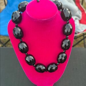 Elegant Black Beaded Necklace